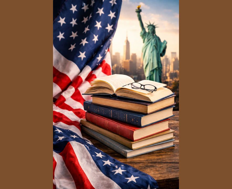 Amerikansk bogcafé på biblioteket
