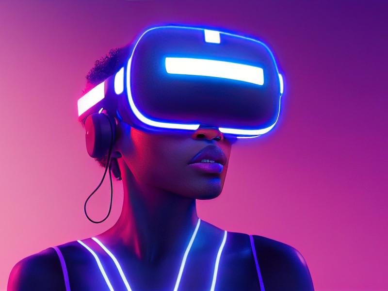 Illustration af et menneske med Virtual Reality briller
